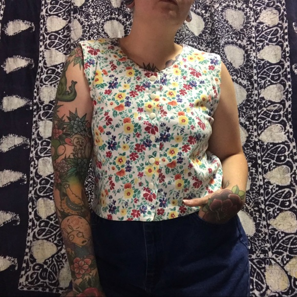 Preston & York Tops - Vintage Preston & York Button Down Crop